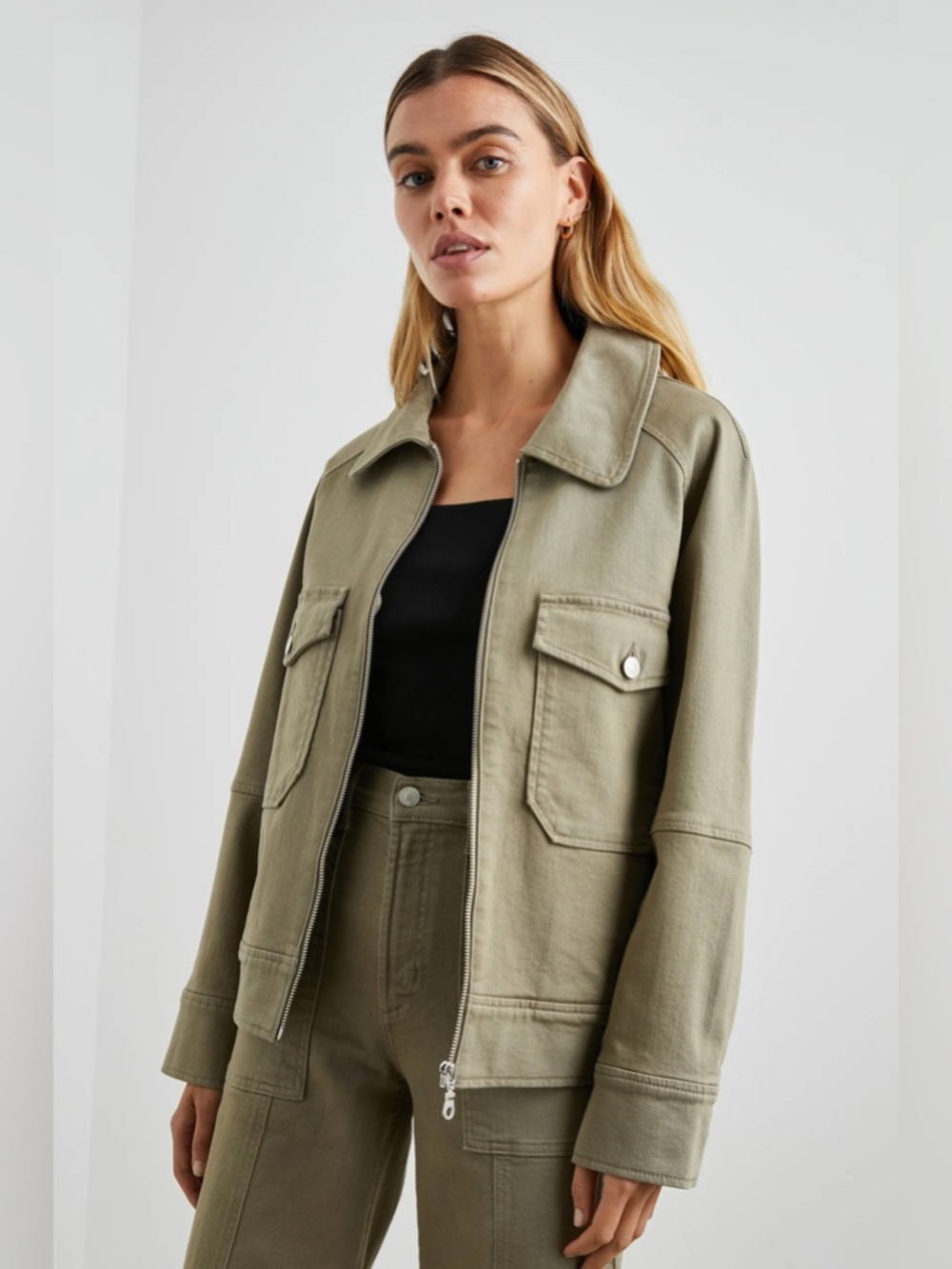 Rails Olive Green Utility Bomber Jacket